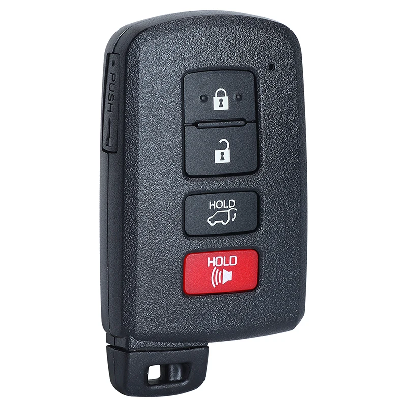 KEYECU 4 przyciski do Toyota Highlander RAV4 Auris Yaris Auto obudowa inteligentnego pilota z kluczykiem samochodowym Fob Board: 2110 / 0020 / 0010