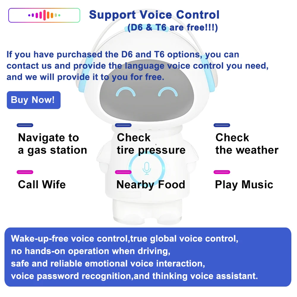 

Android Voice Control Support English for Portuguese Spanish German Japanese Vietnamese French Thai Arabic Indonesian Russian