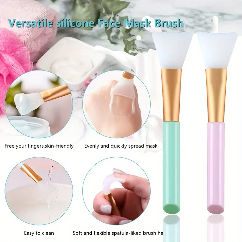 3/6Pcs Exfoliating Facial Cleansing Brushes Set - Soft Skin-Friendly Silicone Bristles for Deep Cleaning