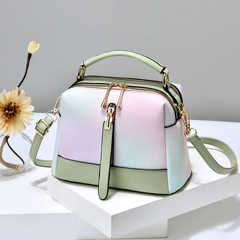 Spring and summer ins texture multi-color small bag for women 2022 new fashion texture small crowd one shoulder messenger bag