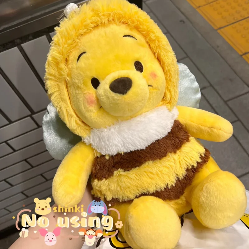 25cm Genuine Disney Bee Winnie The Pooh Plush Toys Pillow Kawaii Anime Bear Stuffed Doll Toys For Children'S Birthday Xmas Gift