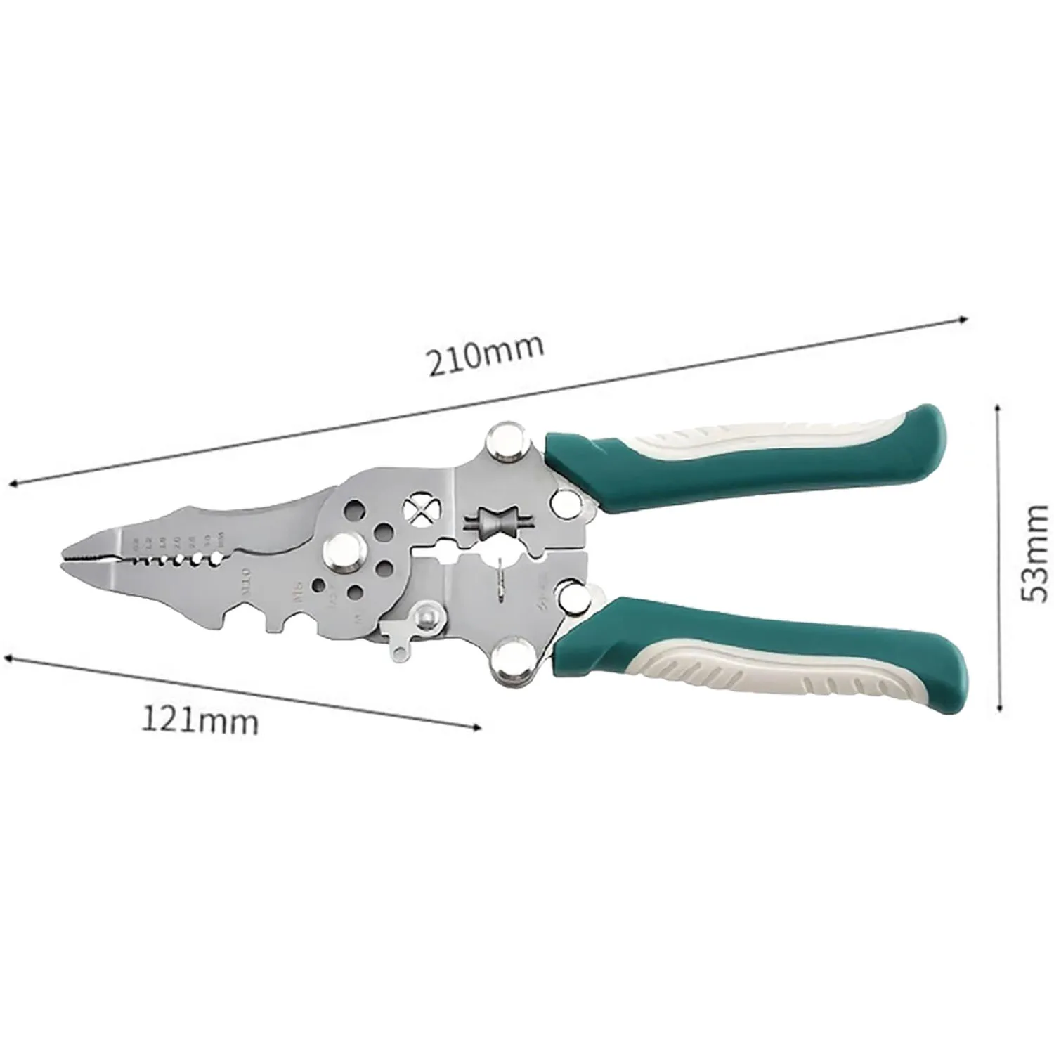 18 In1 Foldable Wire Stripper Multifunctional Plier With Crimper Cutter Shearing Screw Gripping For Electric Cable Portable Tool