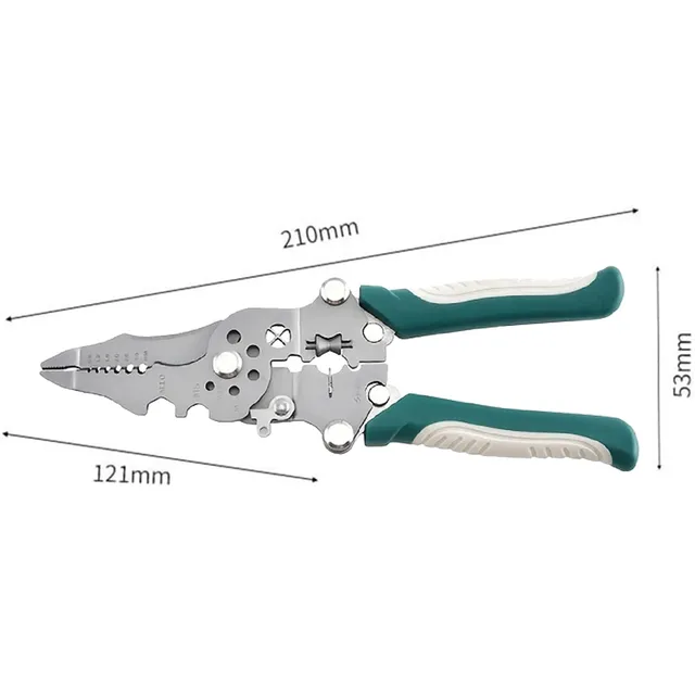 18 In1 Foldable Wire Stripper Multifunctional Plier With Crimper Cutter Shearing Screw Gripping For Electric Cable Portable Tool 2
