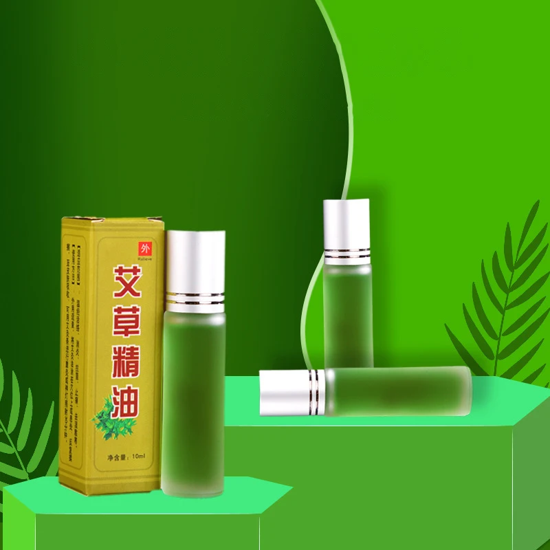 Pure Wormwood Essential Oil For Comfortable Moxibustion Roll Smear Body Massage Aroma Oils Meridian Scraping Lubricating 10ML