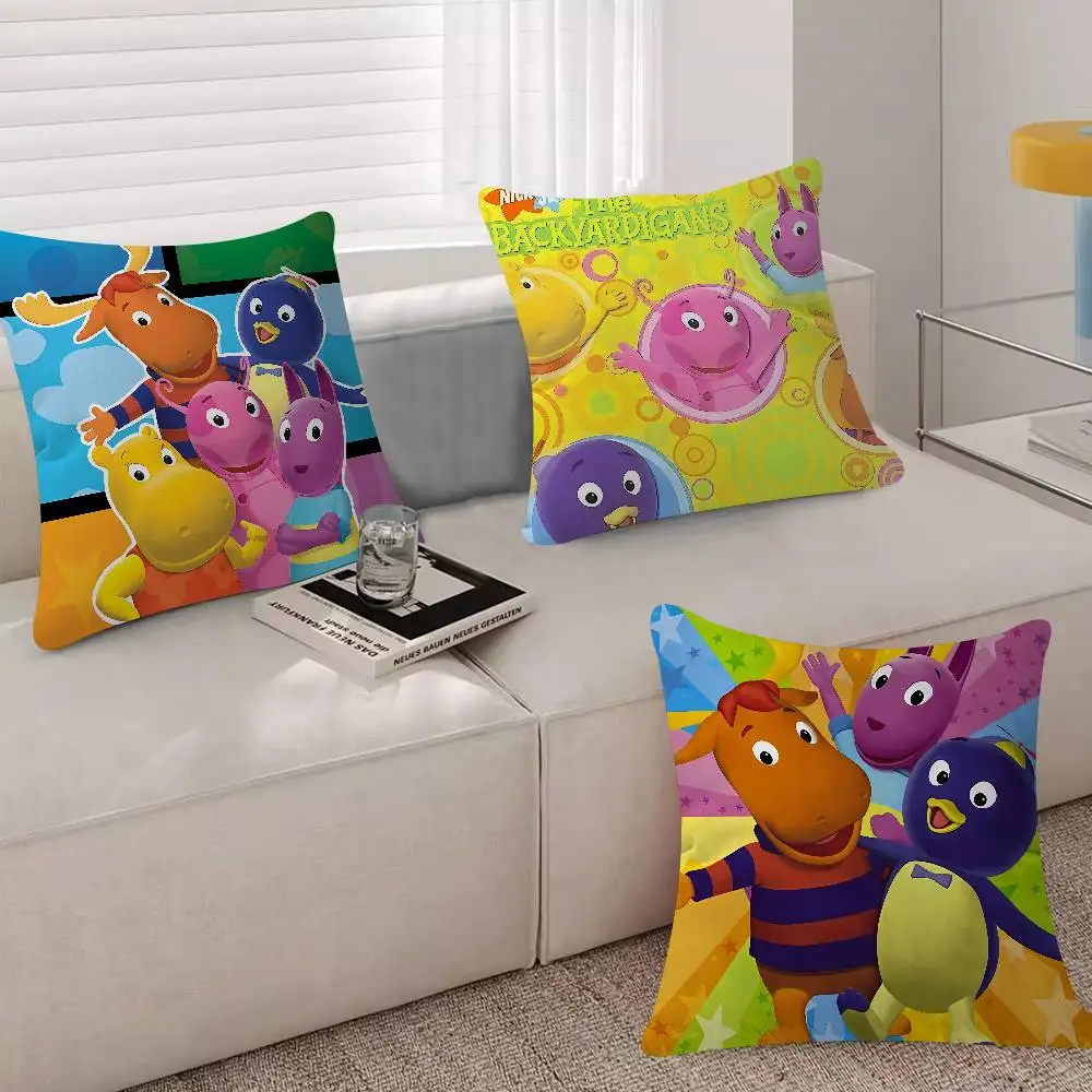 Cartoons T-The B-Backyardigans Pillow Case For Sofa Decor Car Office Room Printing Cushion Cover Decorations And Protector