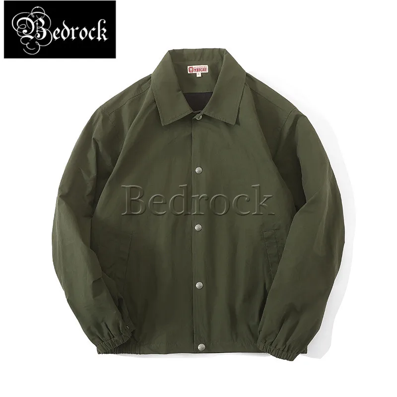 MBBCAR Vintage Coach Jacket Men Women Cotton Nylon Blend Windbreaker Colorblock Lining Gorpcore Workwear Water-Repellent Light