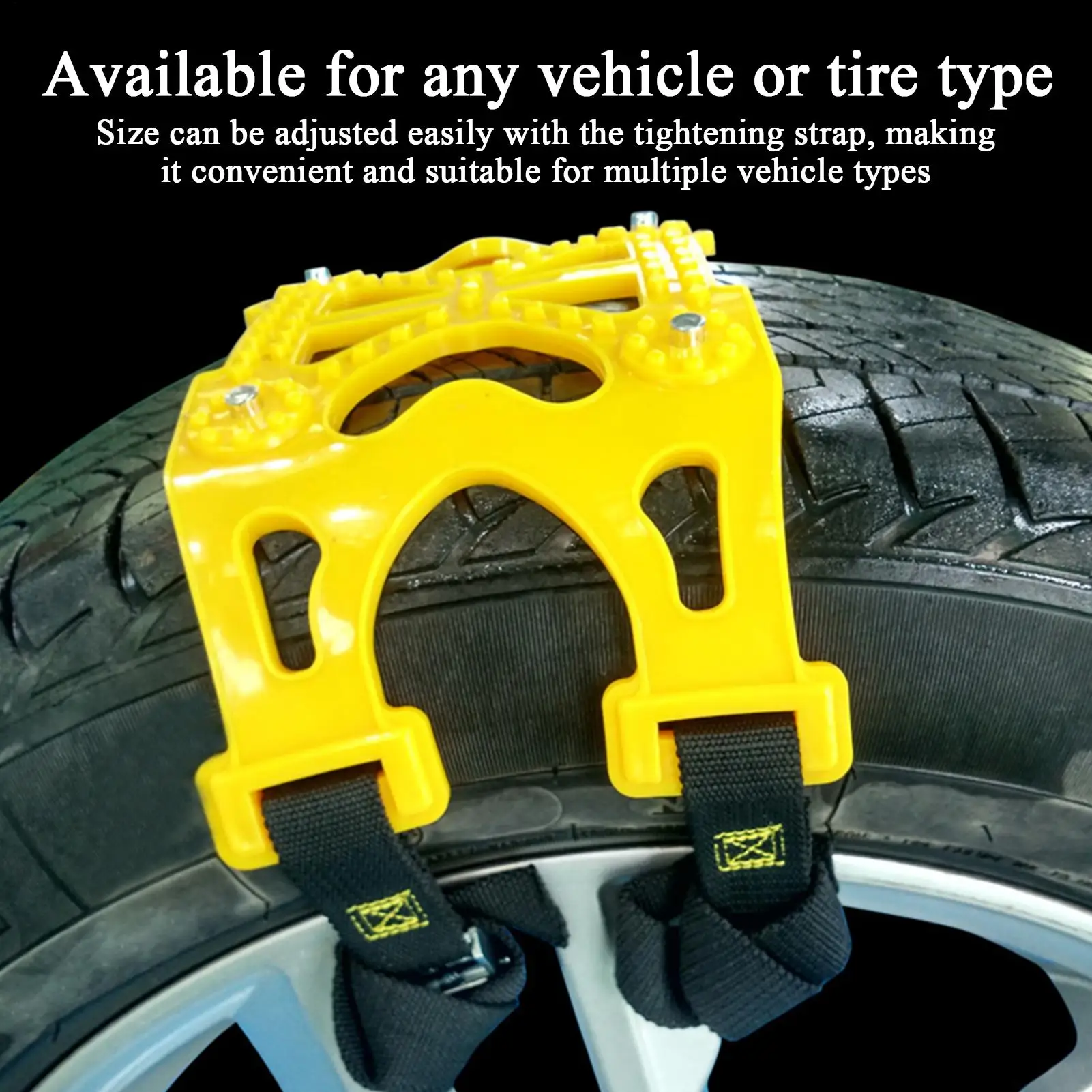 Snow Chains for Car Tires Anti-Slip Tire Snow Chain Adjustable Vehicle Equipment Safe Driving Dupplies for Cold Weather Truck