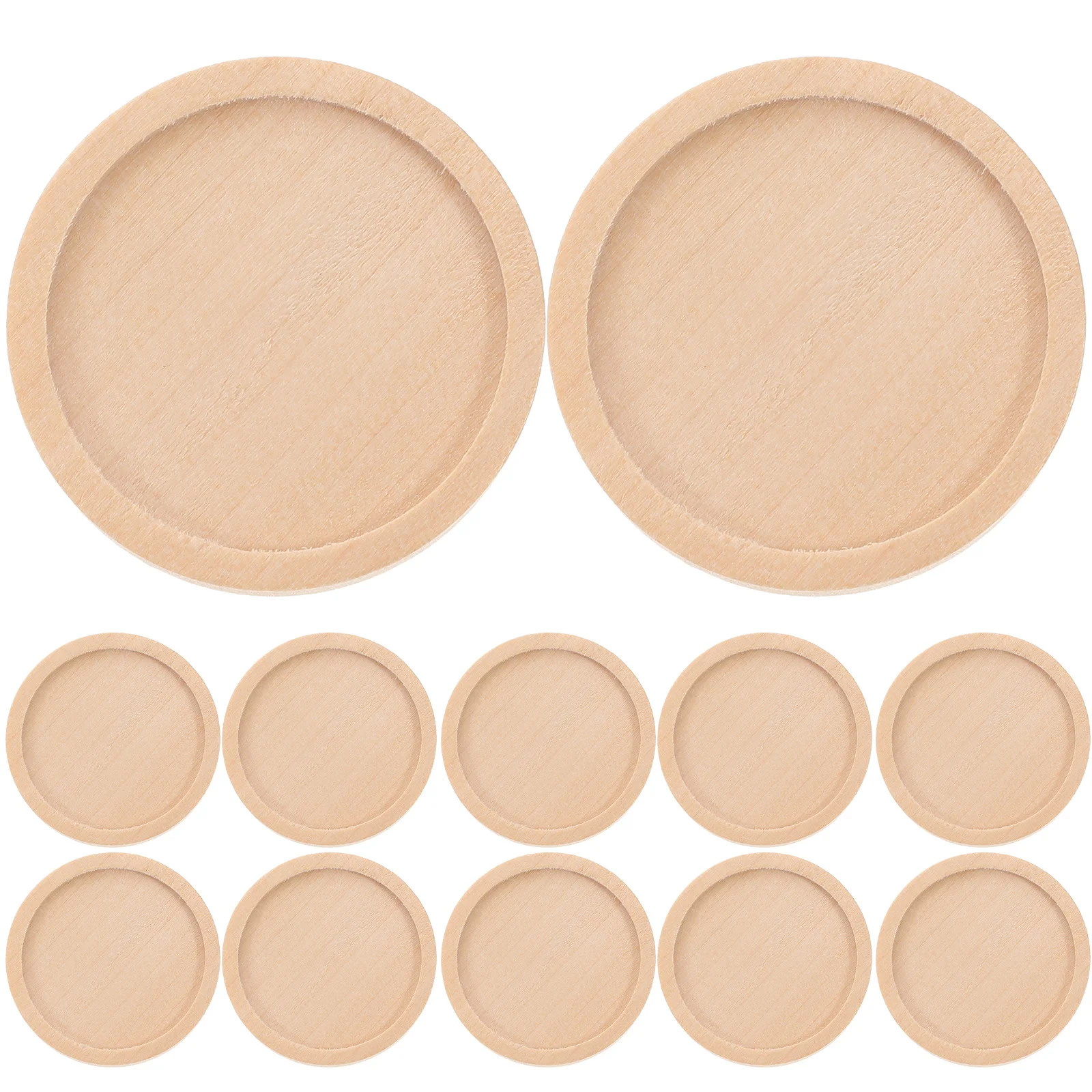 

50Pcs Wood Round Pendant Trays Khaki 30mm Outer Diameter 25mm Inner Diameter Jewelry Craft Base DIY Gift Making Accessories