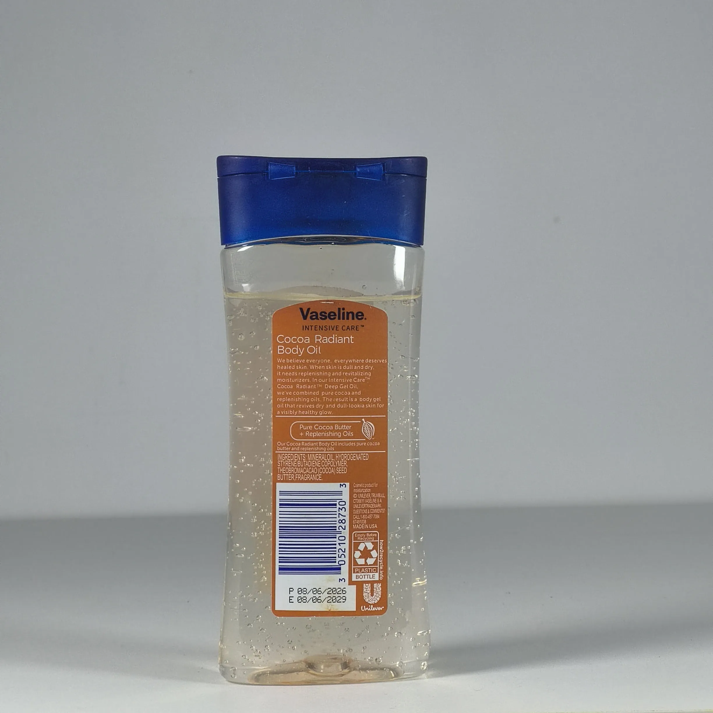 Vaseline Body Gel Oil with Coffee Extract 200ml – Hydrating Moisturizer for Dry Skin, Radiant & Soft