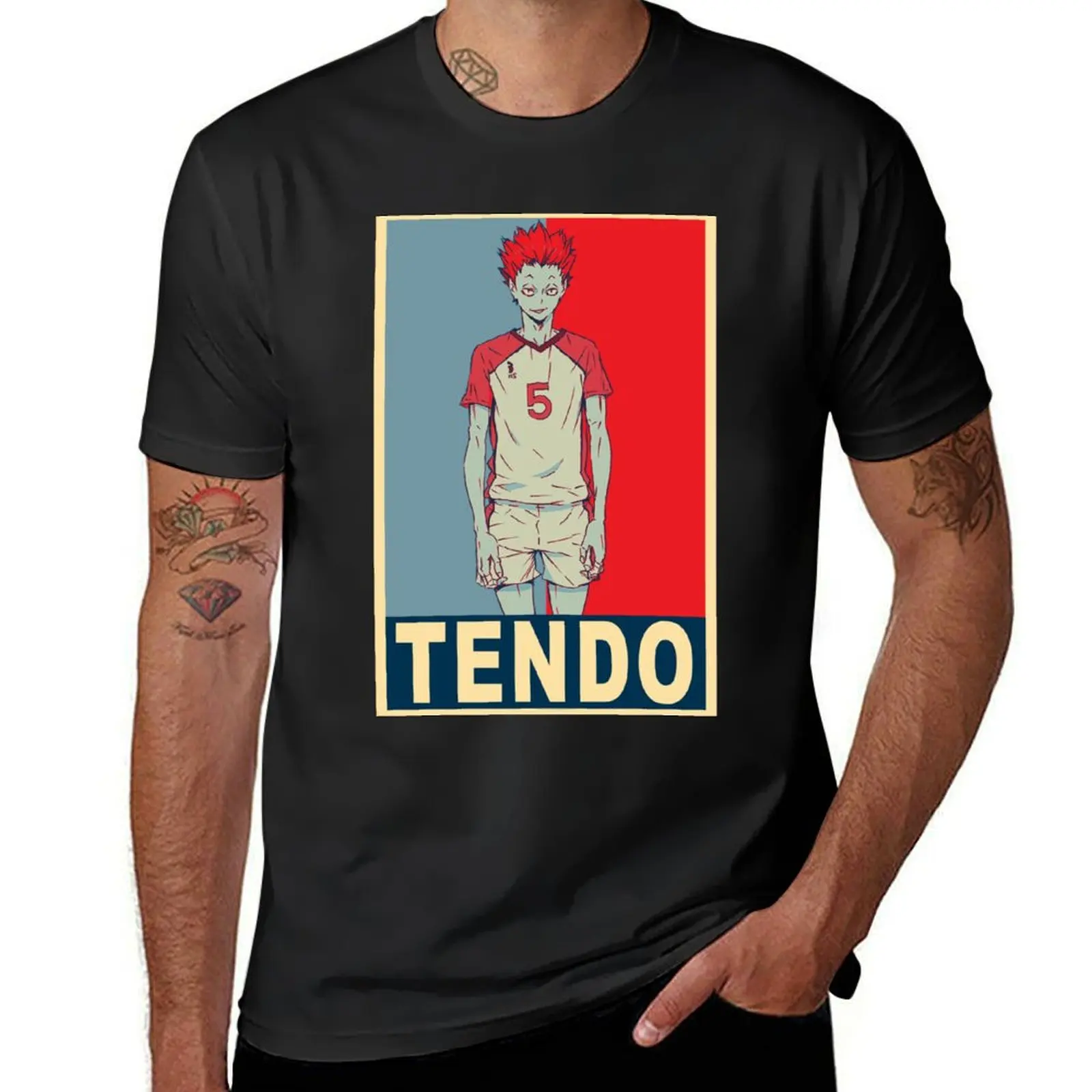 Tendo Satori - Poster T-Shirt plus size tops shirts graphic tees customs sweat Men's t shirts