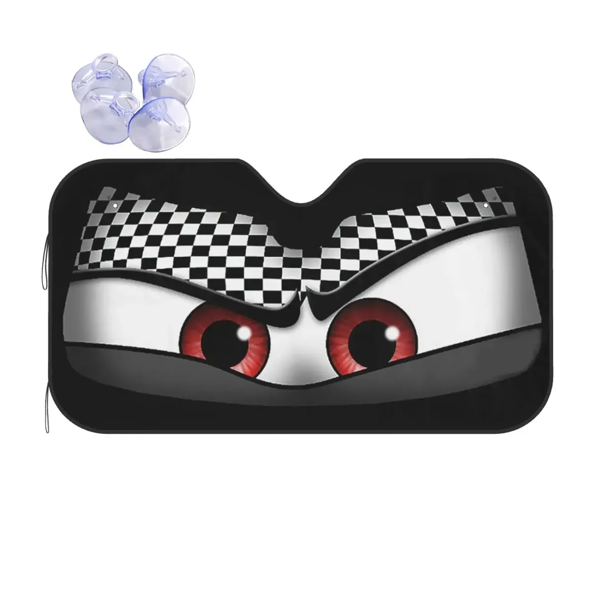 

Black Eyes Universal Windshield Sunsha 70x130cm Angry Cartoon Foils Car Window Windscreen Cover Heat Reflector