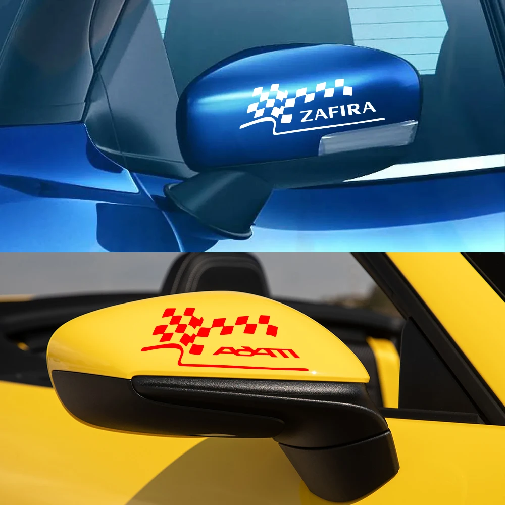 Car Rearview Mirror Stickers For Opel Vauxhall Astra Corsa Grandland X Insignia Vectra Meriva Mokka Exterior Styling Accessories