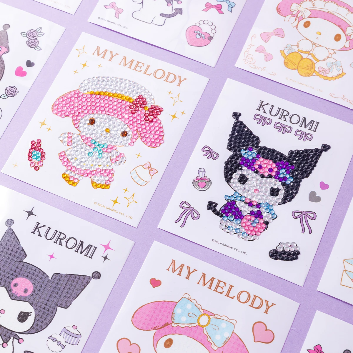 Sanrio Melody Fun Spot Diamond Stickers Creative Handbook Stickers Culomi Pattern Cartoon Decorative flash drill Stickers