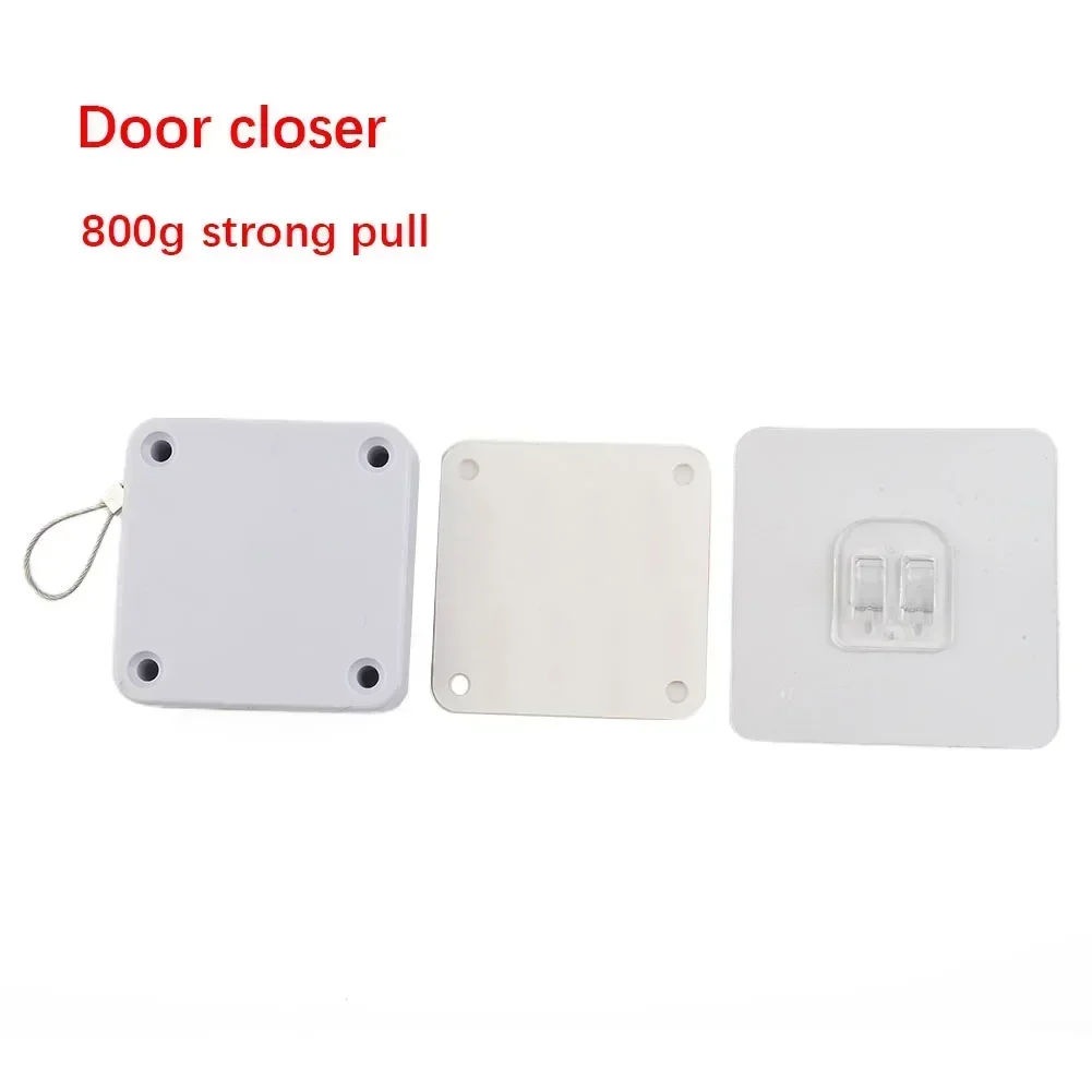 Brand New Door Closer Hook Household Strong Telescopic 1.2 Meters Wear-resistant 63×63×16mm Weatherproof 800g ABS