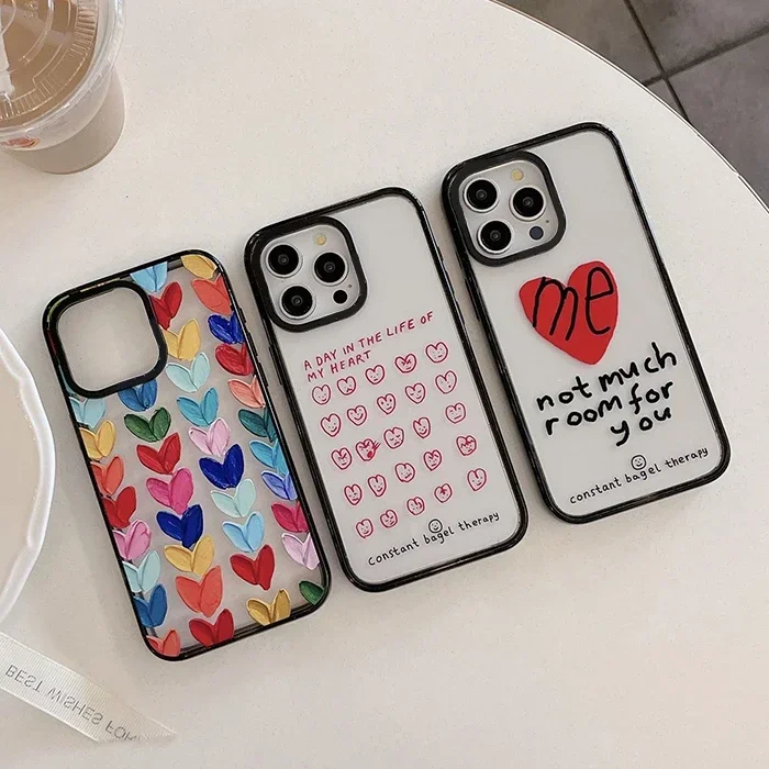 

Colorful Hearts 2.5 Acrylic Phone Case Cover for iPhone 12 13 14 15 16 Pro Max Case for iPhone 15 16 Pro Max