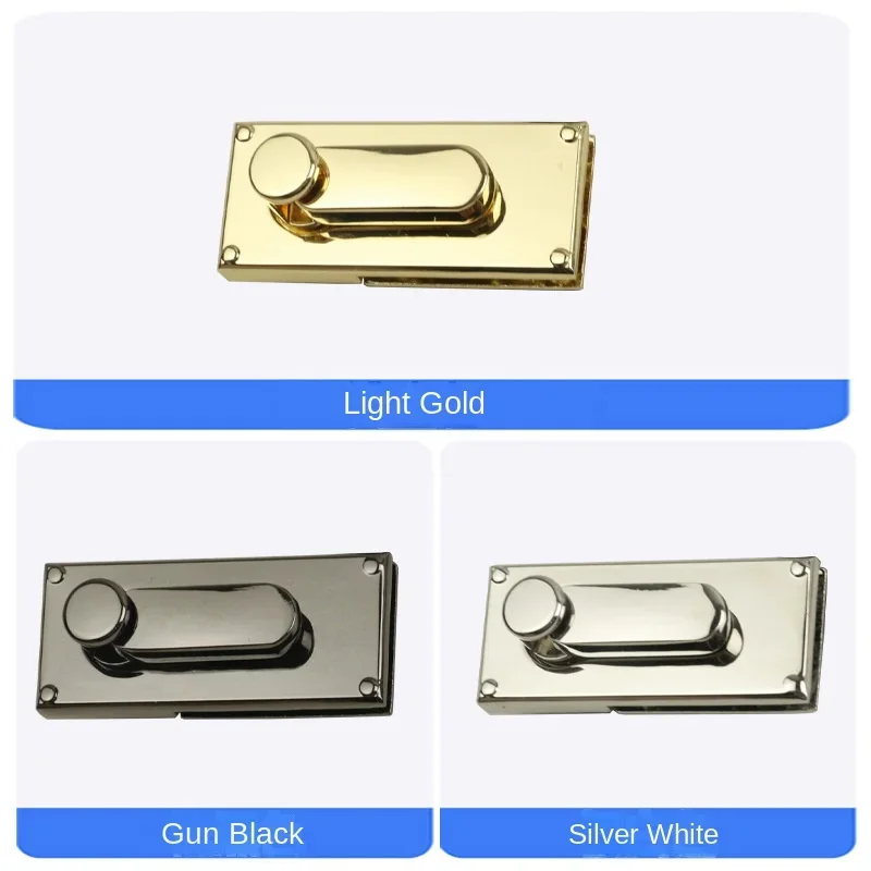 High Quality Handbag Turn Lock Rectangular Metal Bag Lock Hardware Clutch Lock Metal Clips Bag Accessories