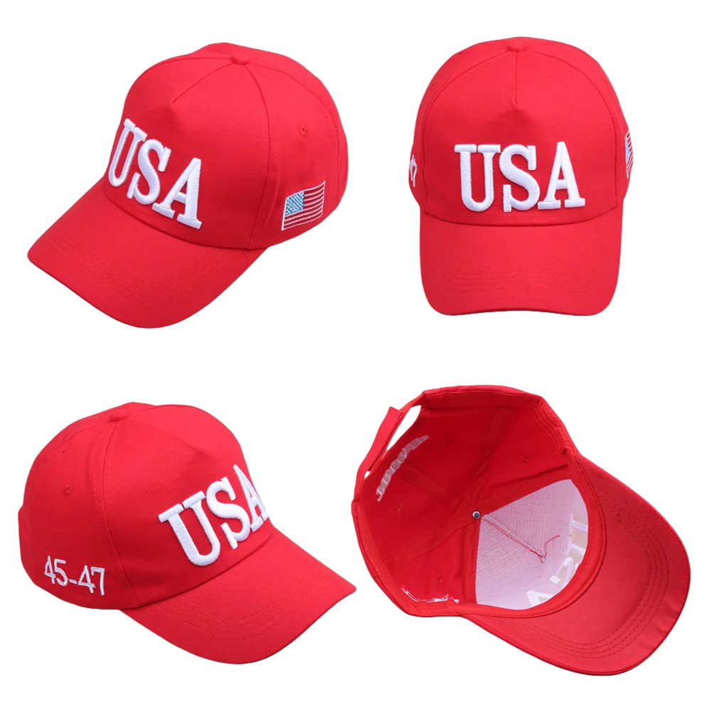 Trump 2024 USA Hat Fashion Baseball Cap Breathable President Election Cap Embroidery Dad Hat Trump Hat for Outdoor Sports