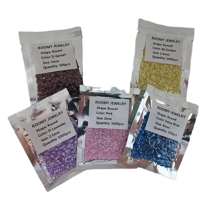 

Loose Jewelry 2mm Round pink CZ Cubic Zirconia Gems