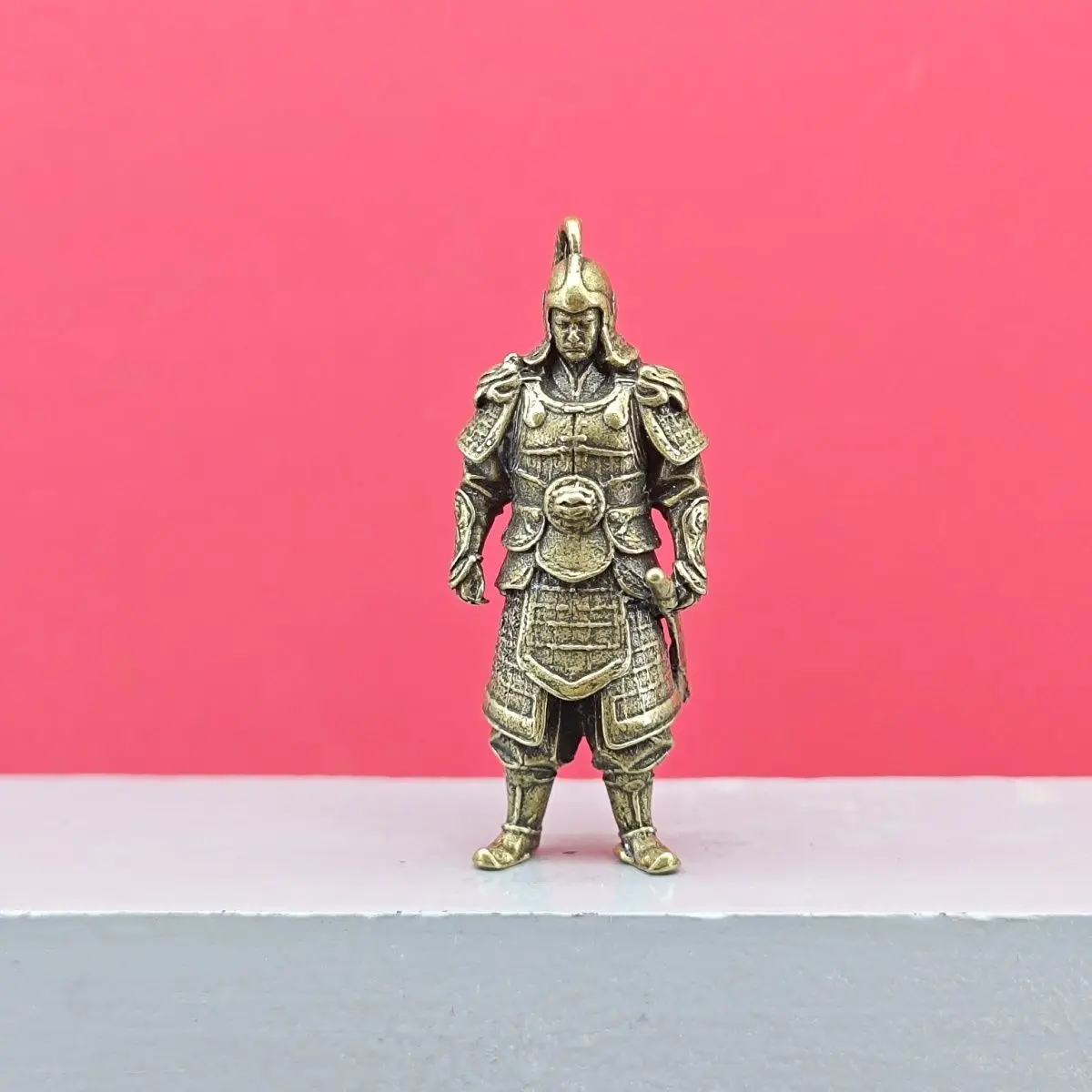 Vintage Soldier Xue Rengui General of The Tang Dynasty Action Figure Model Ornament DIY Decoration Craft Gift for Men and Women