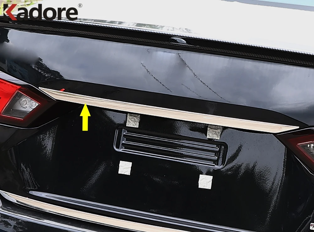 For Nissan Altima 2019 2020 2021-2025 Stainless Steel Rear Trunk Lid Cover Trim Tailgate Strip Garnish Car Styling Accessories