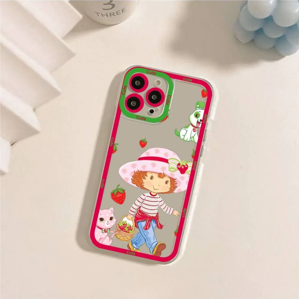 V-Vintage-D-Strawberry Shortcake Phone Case For IPhone 11,12,13,14,15,15 Pro,13 Promax,14 Plus,15 Mini