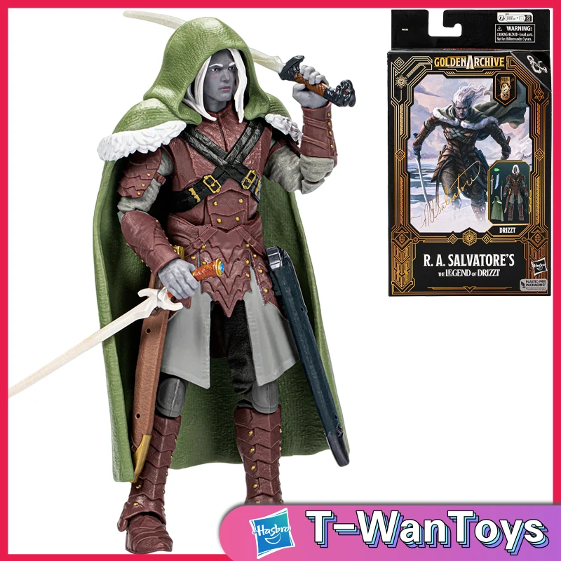 Hasbro Dungeons & Dragons R.A.Salvatore's The Legend of Drizzt Golden Archive Drizzt 6-Inch Action Figure Original New Unopened