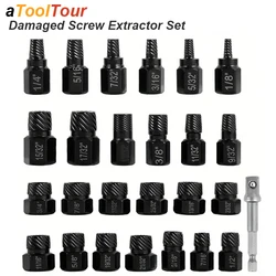 Damaged Screw Extractor Drive Rusted Disassemble Easy Out Ez Remover Tool Set Bolt Nut Broken Stripped Stud Removal Kit One Way