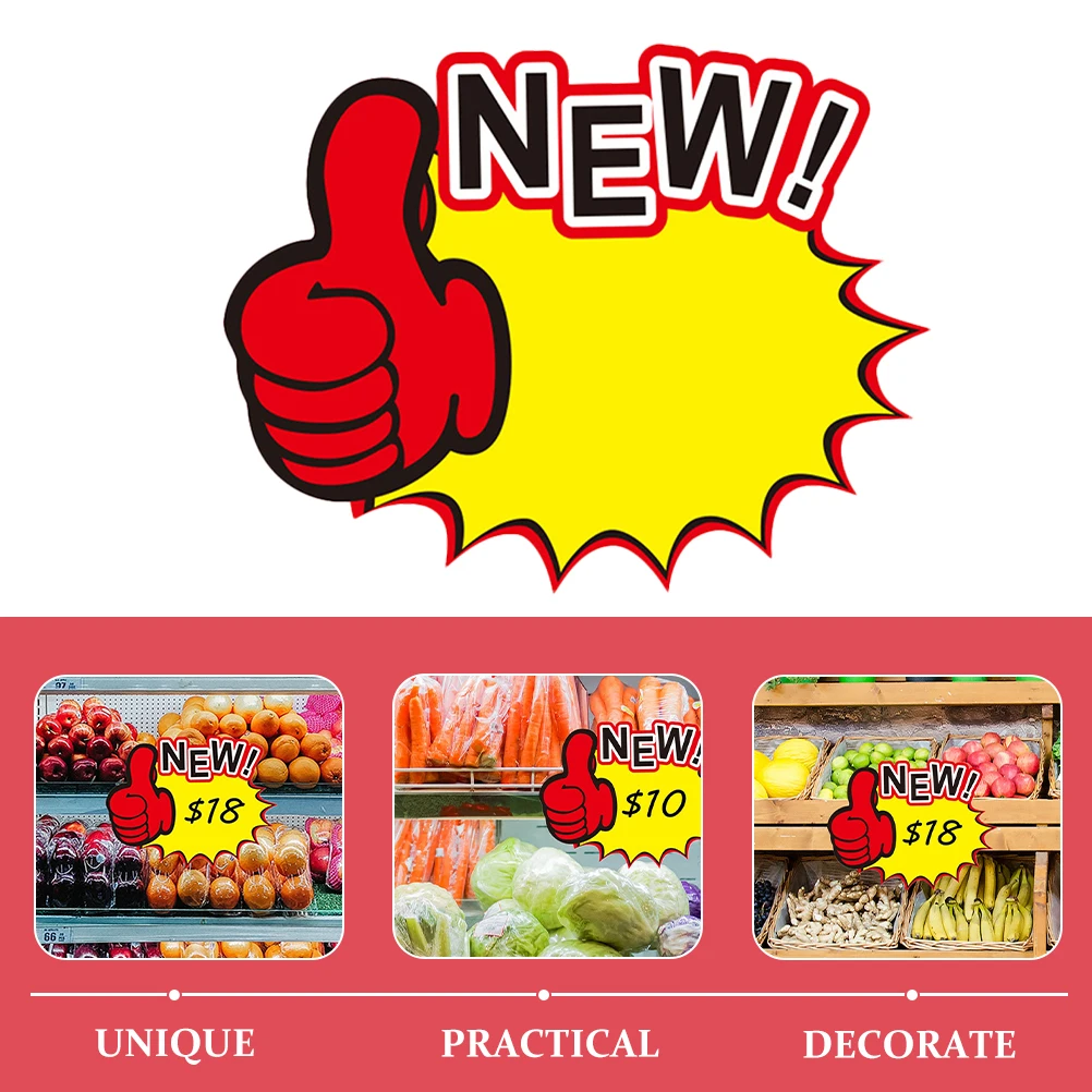 

100pcs Price Tags Stickers White Card Colorful Labels Garage Sale Pricing Signs Retail Store Promotional Display