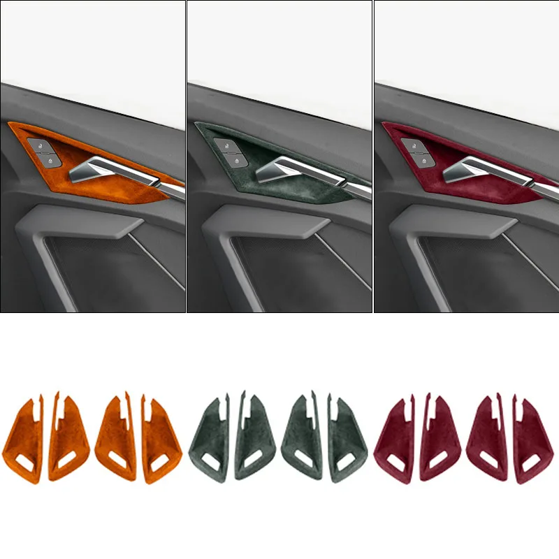 

Luxurious Suede Fit for Audi A3 8Y S3 2020 2021 2022 2023 2024 Car Door Inner Handle Frame Interior Trim Accessorie