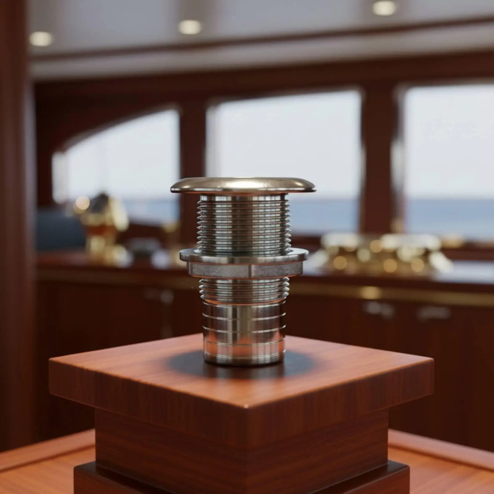 Efficient Flow Marine Drain Outlet 316 Stainless Steel Thru Hull Water Fitting Polished Surface for Commercial Boat Use