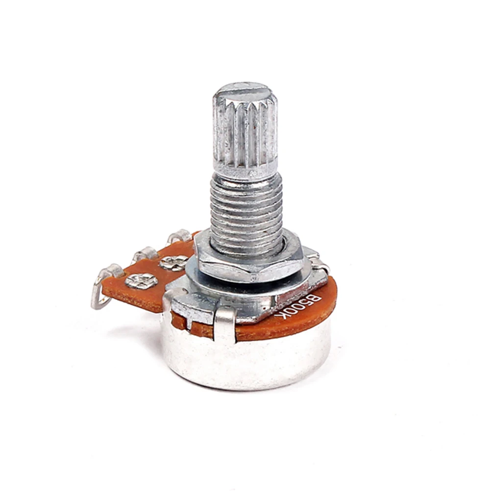 

A500k Ohm Guitar Amp Potentiometer Split Shaft Knurled Shaft Volume Tone Control Audio Potentiometers