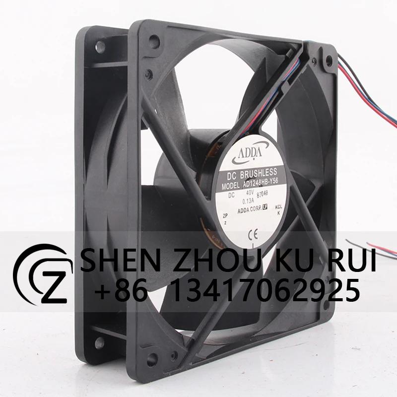 Case Fan Dual Ball Bearing for ADDA AD1248HB-Y56 DC48V 0.13A 120×120×32MM 12032 Inverter Cooling Fan