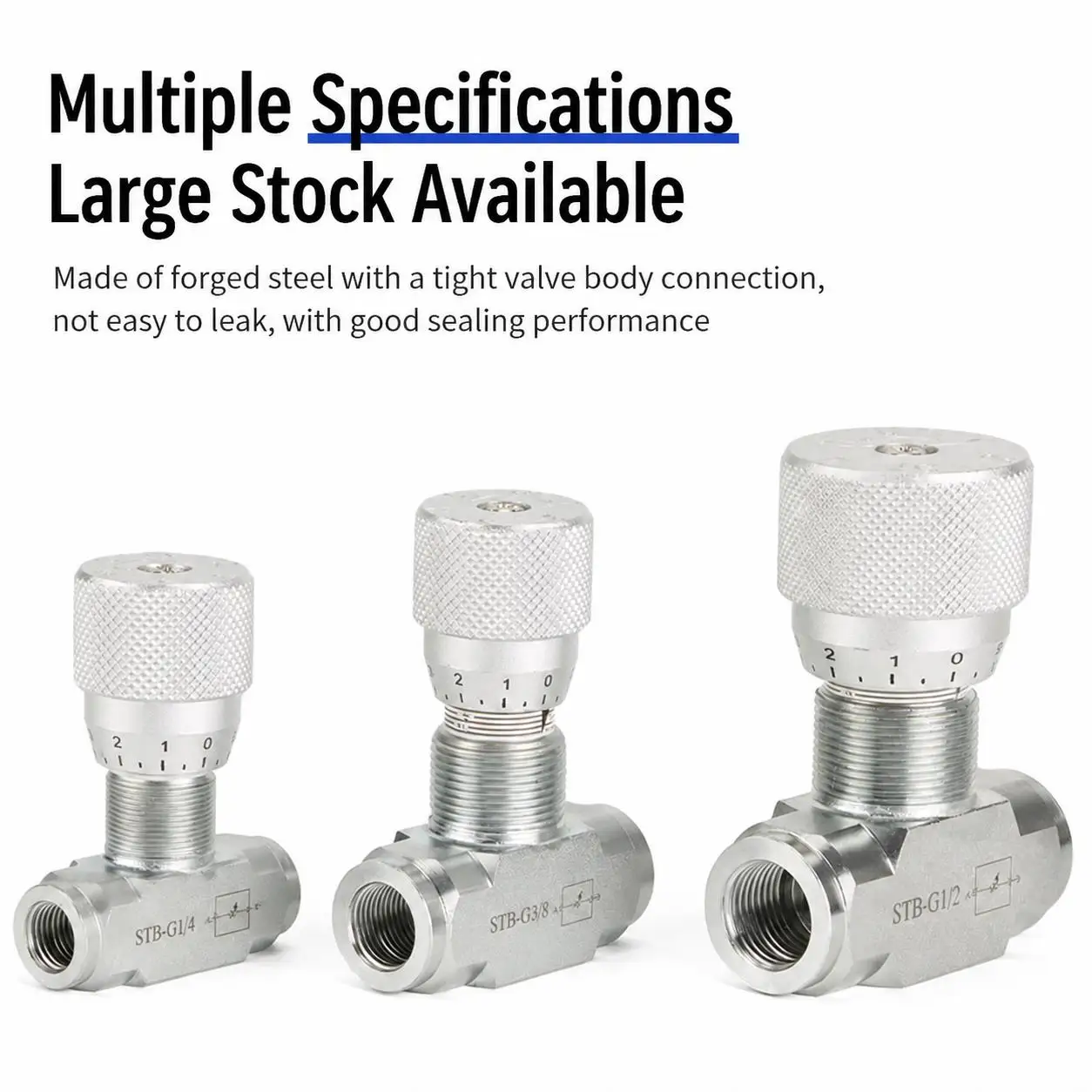 1pc STB G1/4 G3/8 Bi-Directional Flow Restrictor Hydraulic Valve Carbon Steel Flow Control Valve for Hydraulic