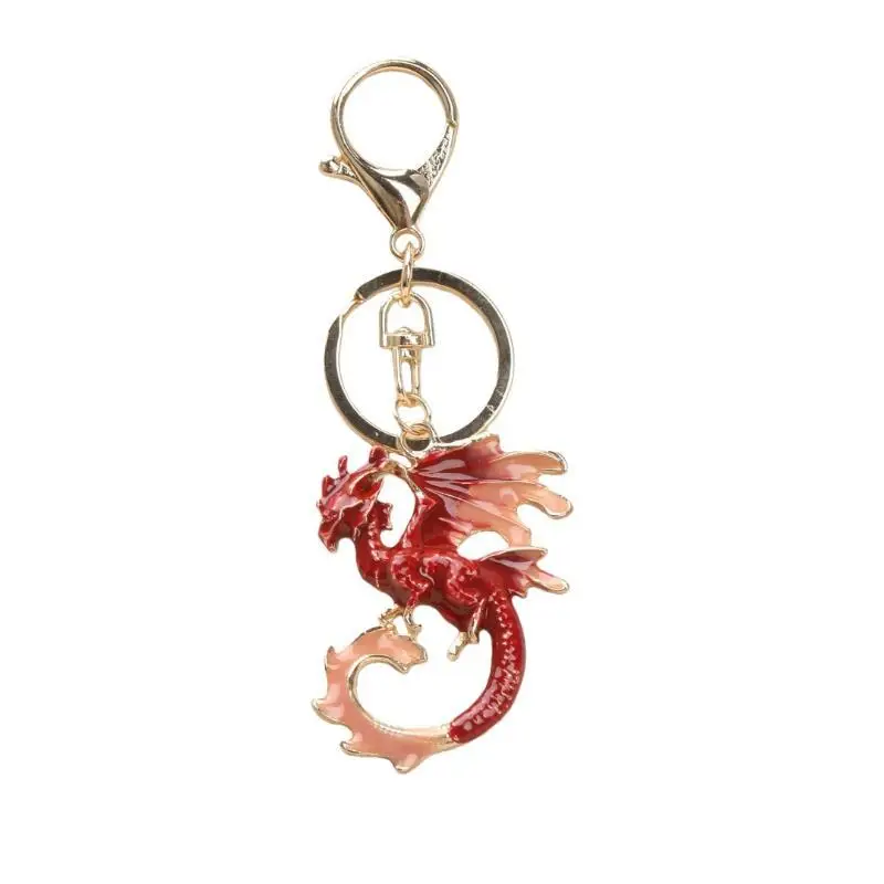 Langlebiges Metall-Fantasy-Drachen-Emaille-Schlüsselanhänger-Set Premium Wyvern-Schlüsselring Taschenanhänger für Autoschlüssel Halloween-Geschenk – Detail 5
