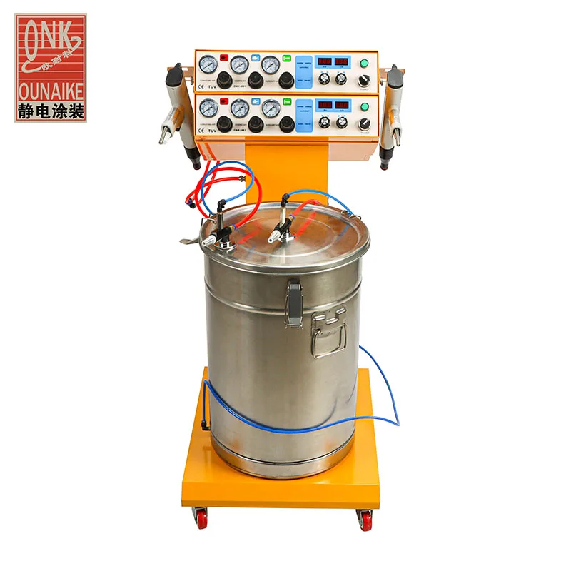 Hopper feed Electrostatic Powder Coating Machine with spray