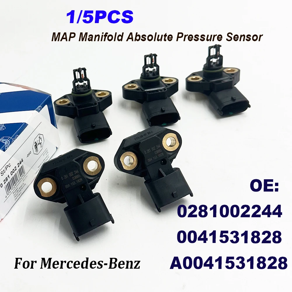 1/5PCS 0281002244 0281002245 0041531828 A0041531928 Intake Pressure MAP Sensor For Mercedes Benz Atego Axor Actros High Quality