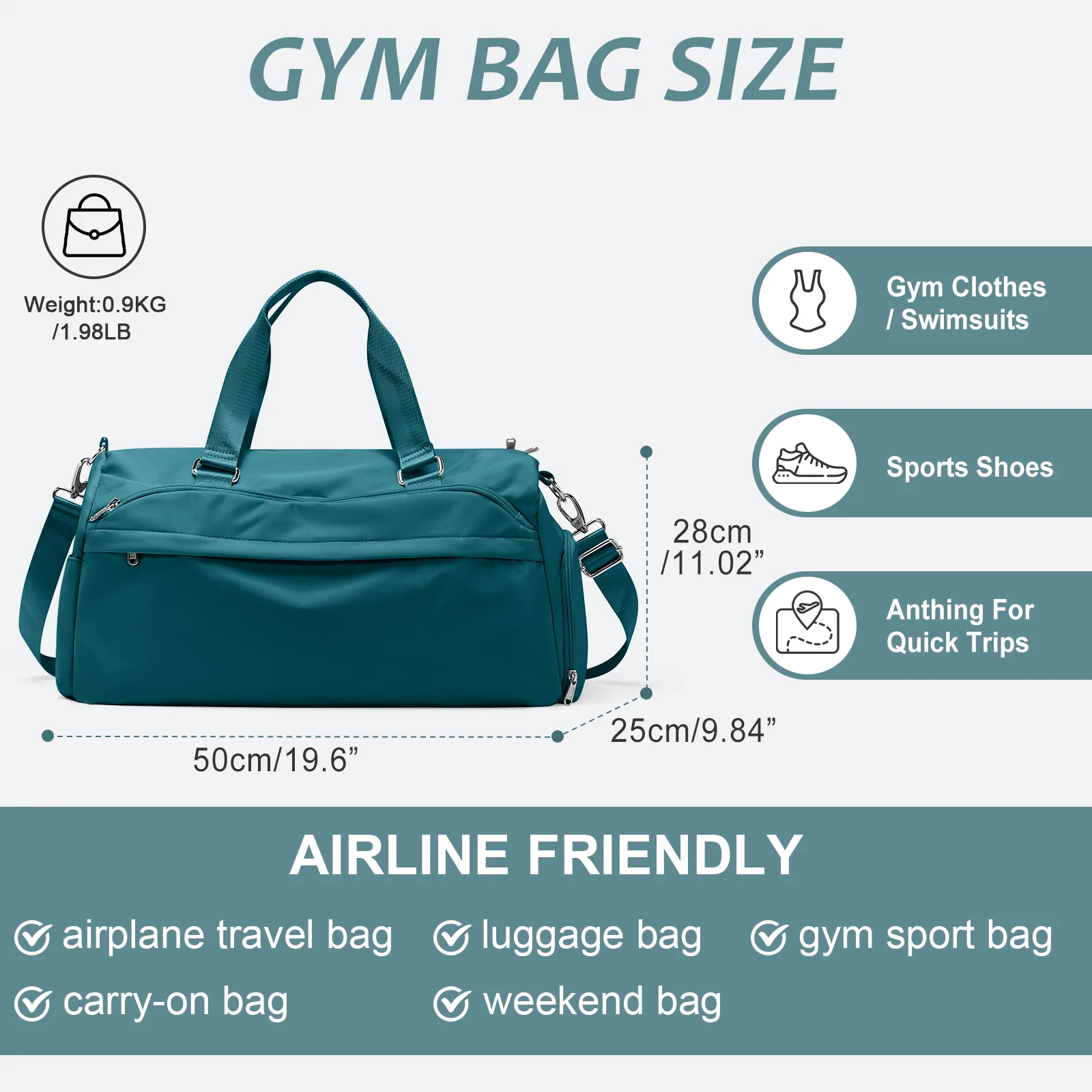 Women Sport Travel Duffel Bags Carry on Bag Gym Bag,  Men Women Hand Luggage Bag Backpack, Large Capacity Camp fold Travel Bag