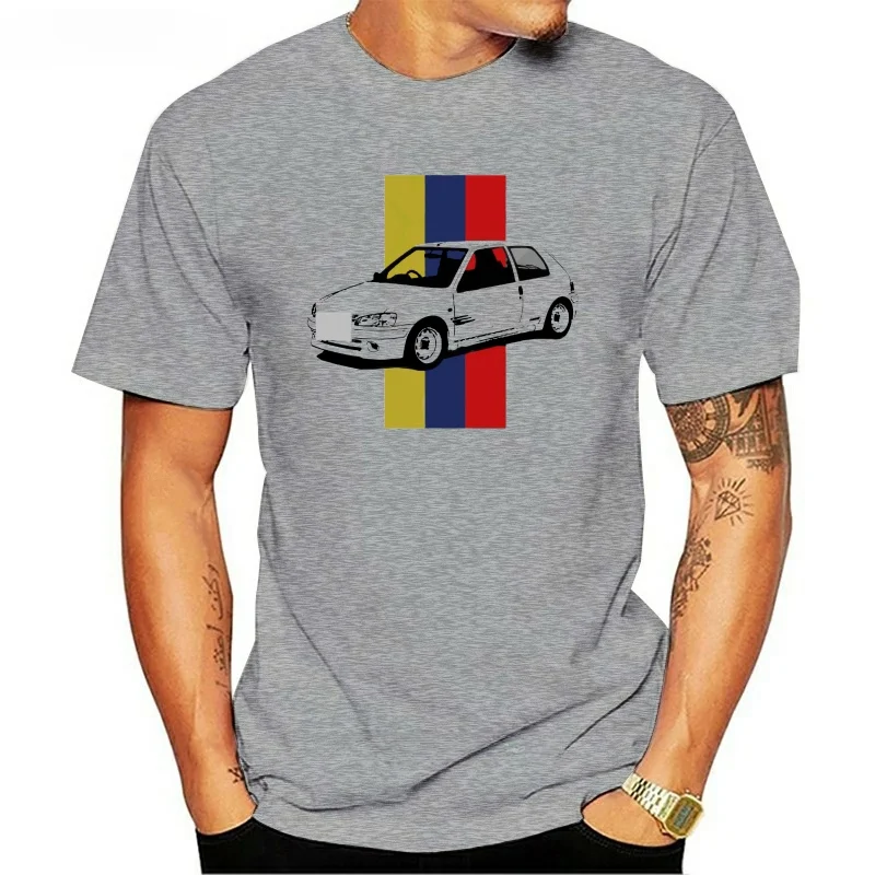 Fashion New Top Tees T shirts  106 Rallye Stripe Mens White Tshirt - Personalised plate available T shirt