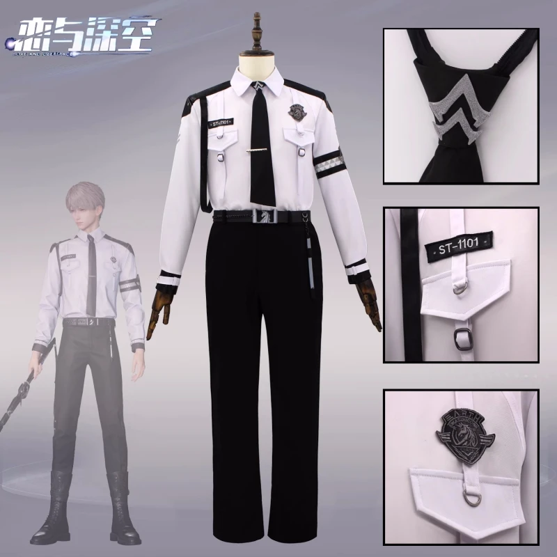 Xavier Cosplay Costume Love and Deepspace Men Handsome Evol Police Uniform Halloween Costumes Comic-con Party Suit Pre-sale