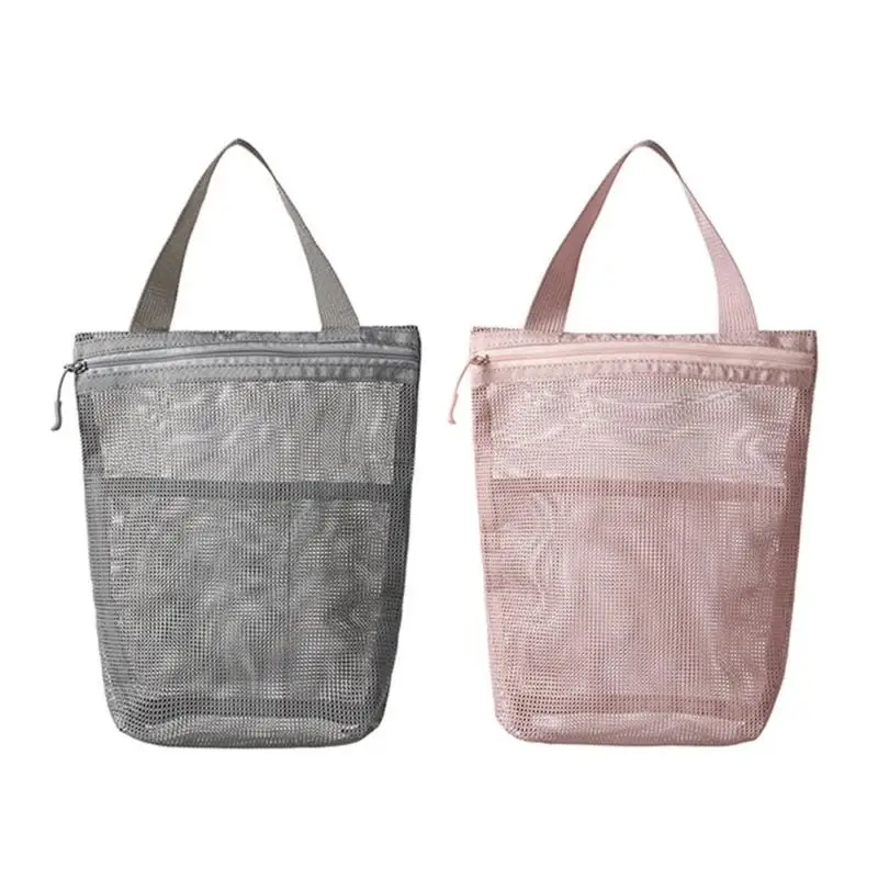 

E8BD Mesh Shower Bag for Camping Trip Large Capacity Toiletries Organizers Holder