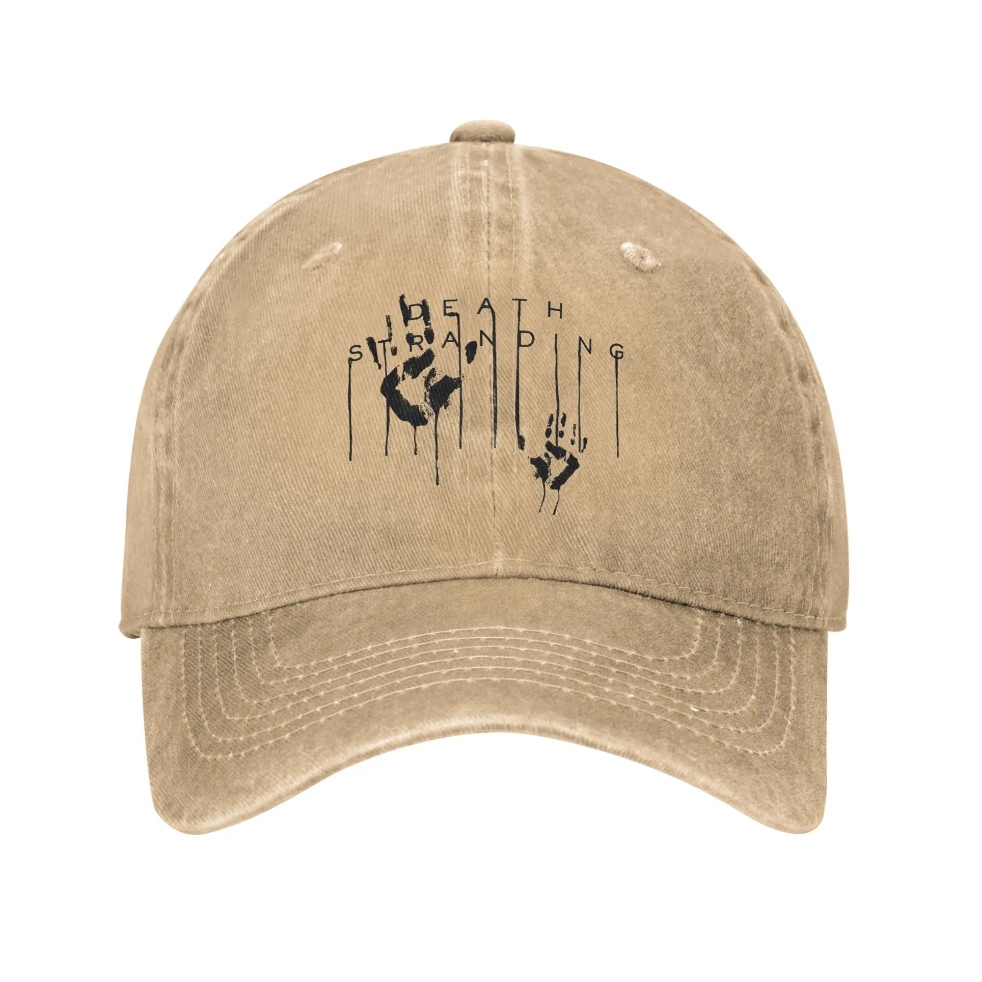 Classic Death Stranding Hands Lou Sam Baseball Cap Men Women Distressed Denim Washed Sun Cap Video Game Outdoor Adjustable Hat
