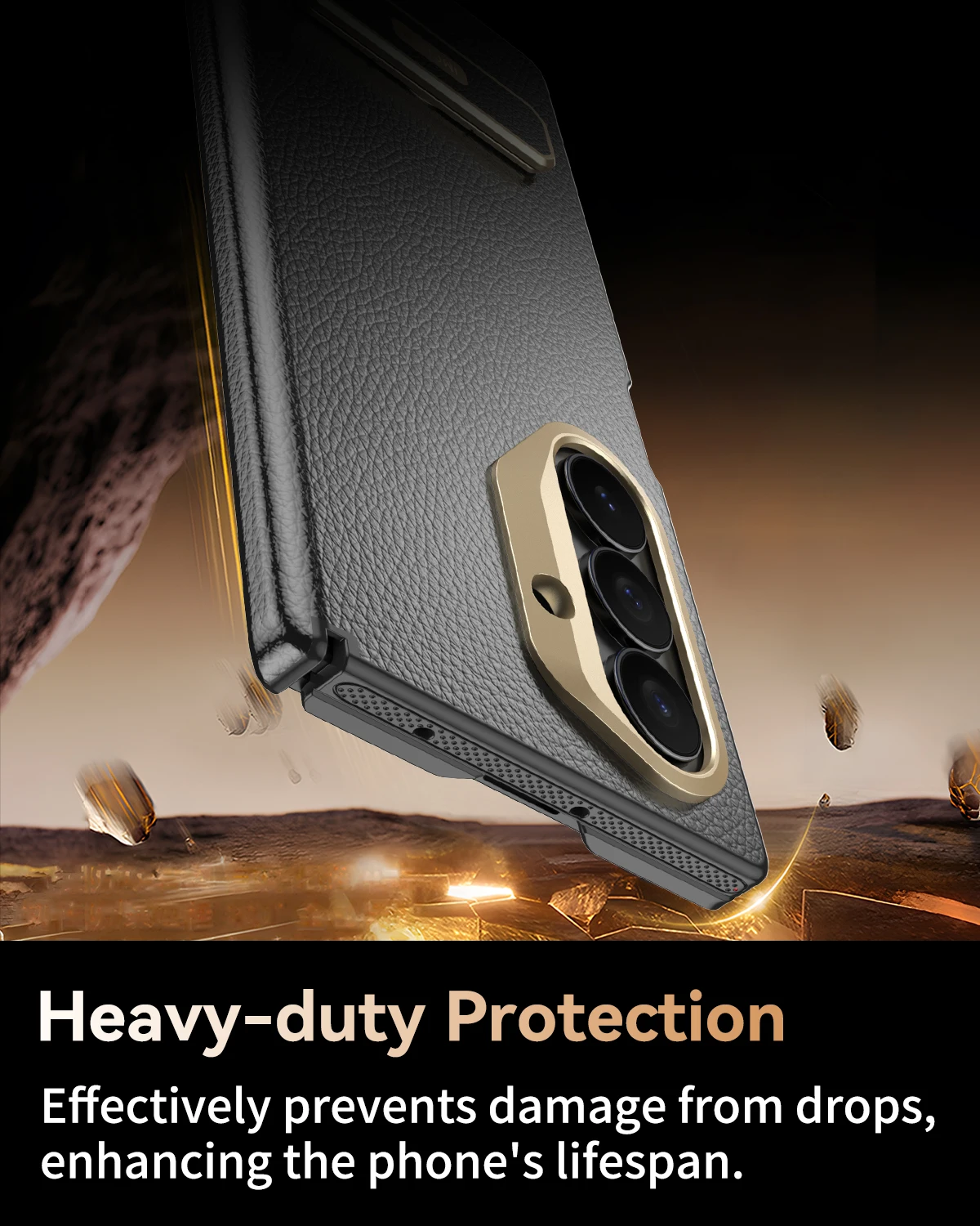 T2 Magnetic Rotatable Stand Case for Samsung Galaxy Z Fold 5/6/7, Box-Style Shockproof Protective Cover