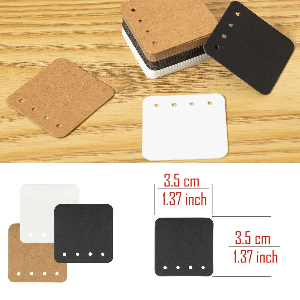 50-teiliges weißes Ohrstecker, Creolen, Brosche, Haarschmuck, Karten, Display, Verpackung, Geschenk, Aufbewahrung, Ständer, Organizer, kleine Unternehmen, Großhandel – Detail 10
