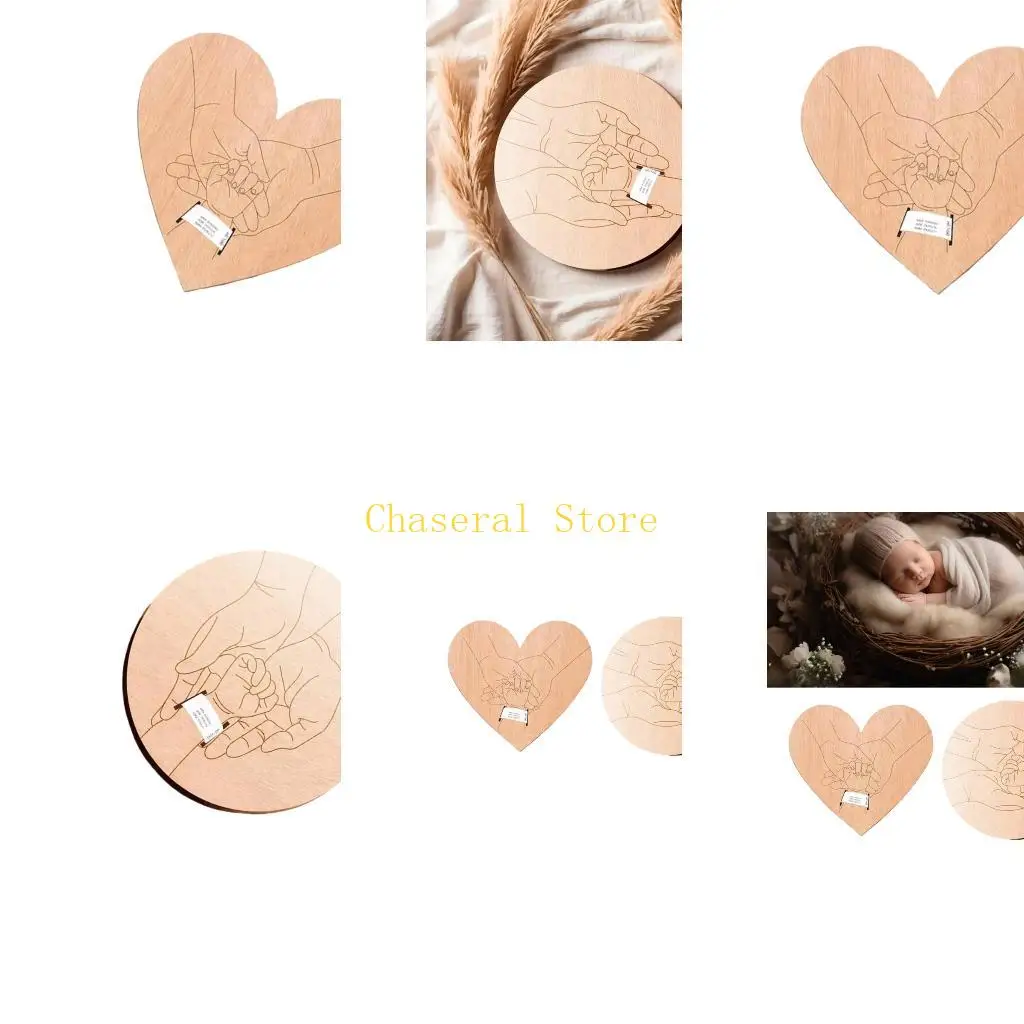 

E7CE натуральное дерево, подарок на день рождения ребенка, гладкий дизайн, реквизит для фотосессии ручной работы, подарок