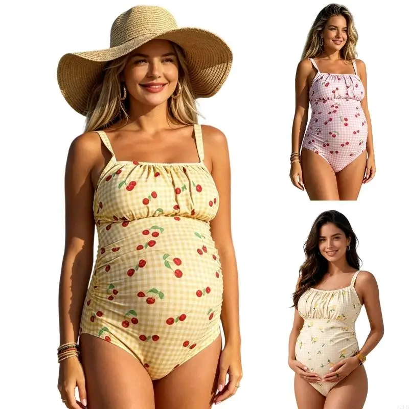 Maillot de bain femme enceinte rose