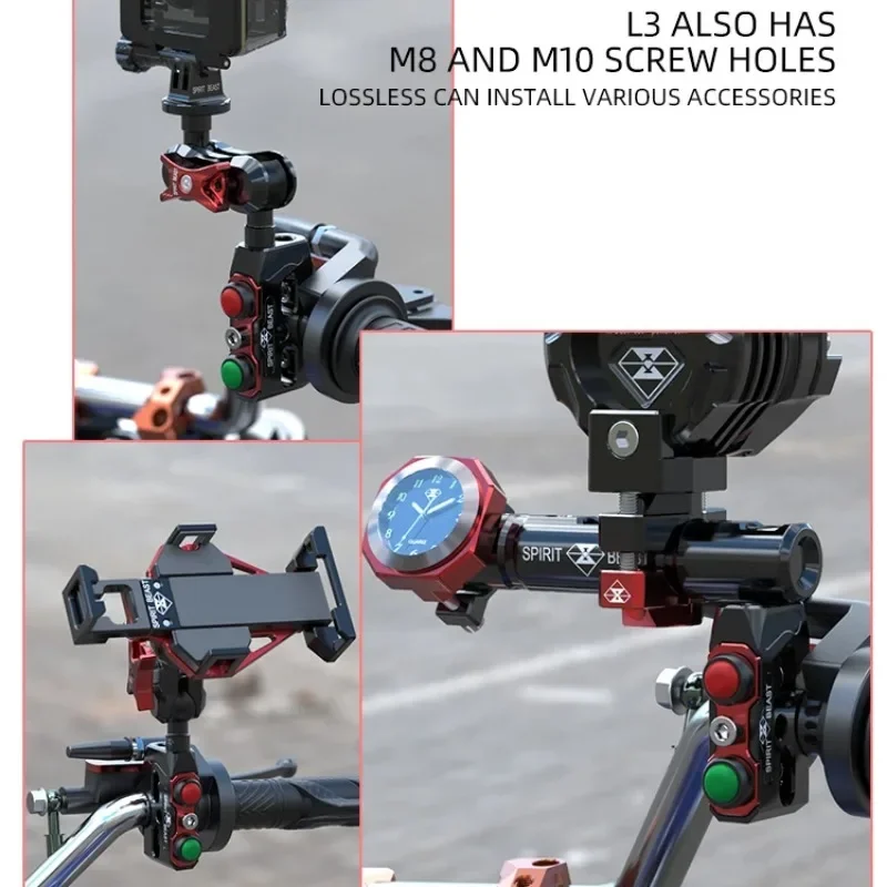 دراجة نارية مفتاح الإضاءة الجمعية الملحقات العالمية لسوزوكي ياماها موتو المقود الأضواء التحكم على الخروج #4