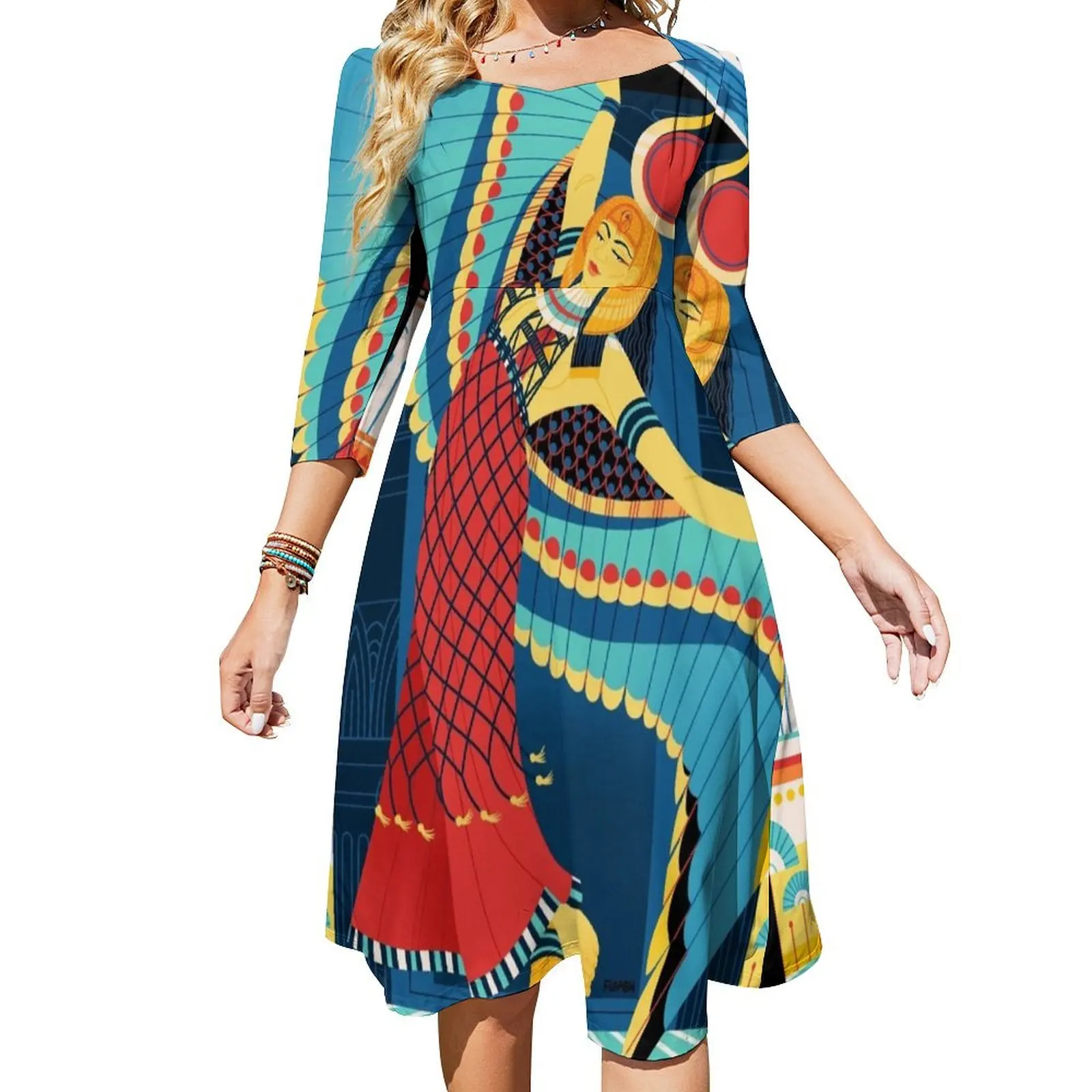 

Isis Portrait Flare Dress woman dress dress dresses Women's long
