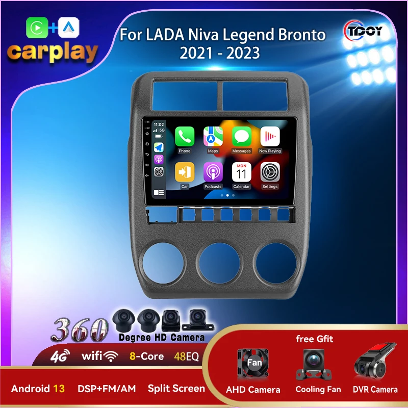 

Multimedia Automotive For LADA Niva Legend Bronto 2021 - 2023 Carplay Android Auto Wireless Car Video Stereo Autoradio Player