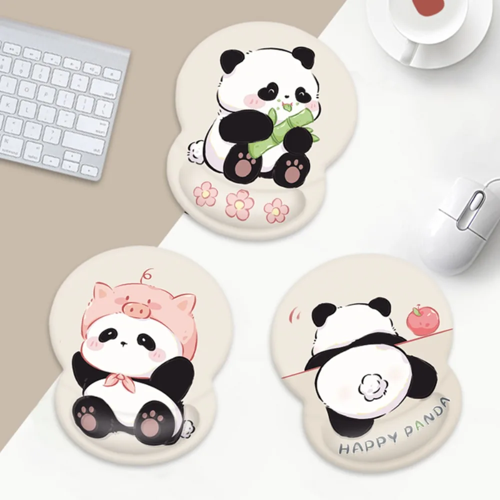 Useful Cute Panda Mouse Mat Wrist Rest Hand Support Mousepad Non-Slip Memory Foam Gaming Mouse Pad Office Accessories