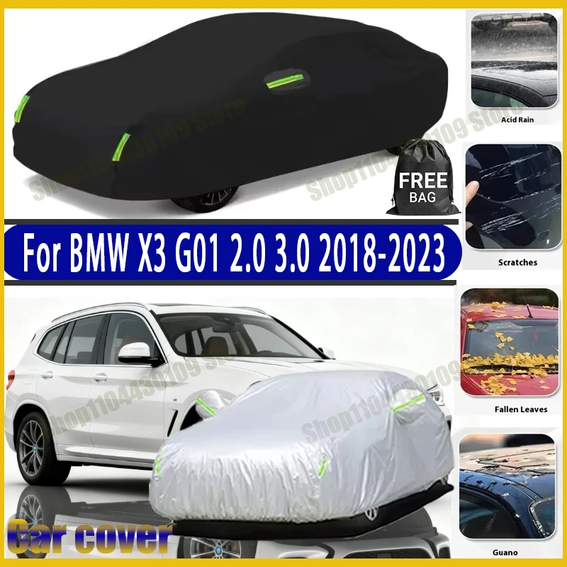 

Чехол для автомобиля BMW X3 G01 2.0 3.0 2018-2023, зимний и летний, защита от снега и пыли, водонепроницаемый, солнцезащитный, защита от ультрафиолета.